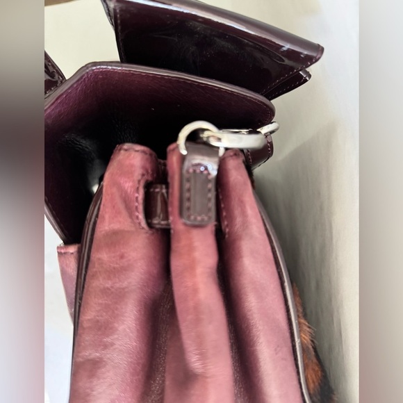 My Flat In London Leopard Faux Fur & Patent Bow Bag MFIL Creed – Rare Sz Medium - Picture 10 of 15